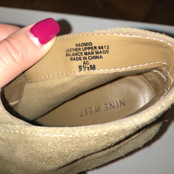 NWB! Nine West Suede Bootie Wedges - Picture 6 of 7
